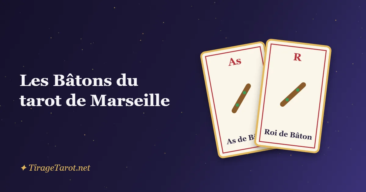 Les Bâtons du tarot de Marseille