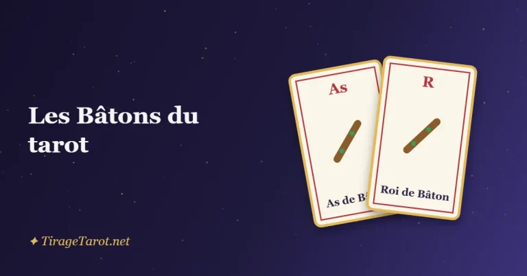 Les Bâtons du tarot de Marseille : signification des 14 cartes