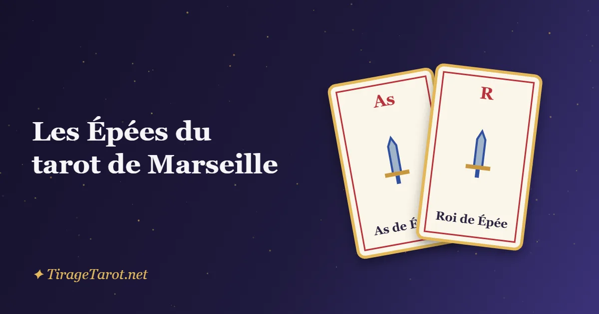 Les Épées du tarot de Marseille