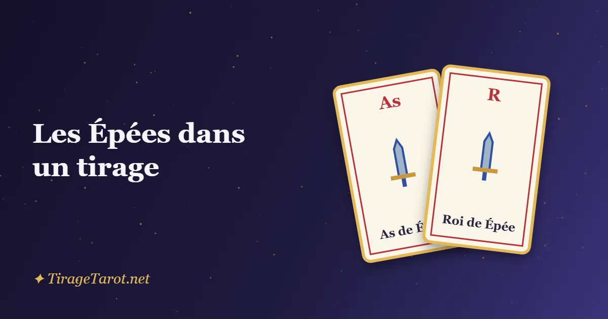 Les Épées dans un tirage
