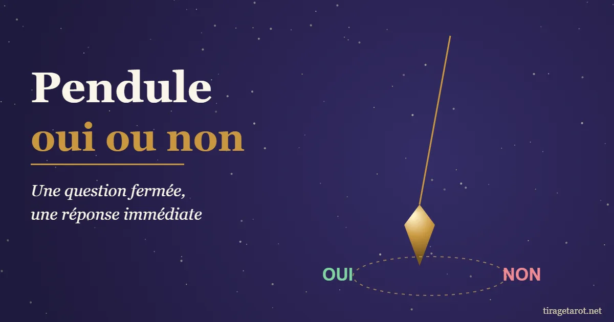 Pendule oui non gratuit en ligne : le pendule répond à votre question
